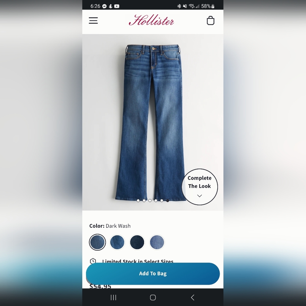 Brand new Hollister Boot cut jeans